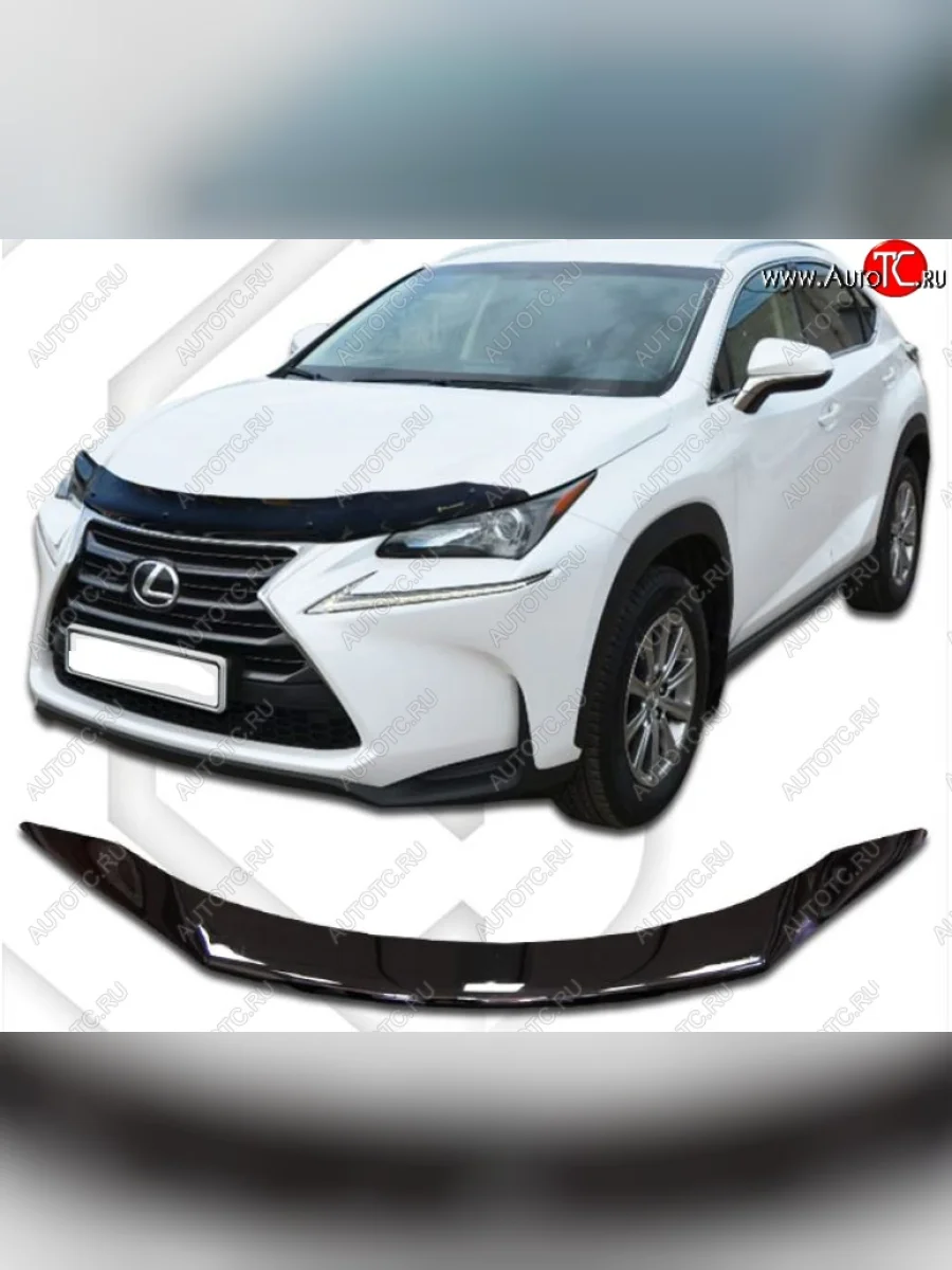 Дефлектор капота CA-Plastic Lexus NX200 Z10 дорестайлинг (2014-2017) (Classic черный, Без надписи)  в Керчи Республика Крым