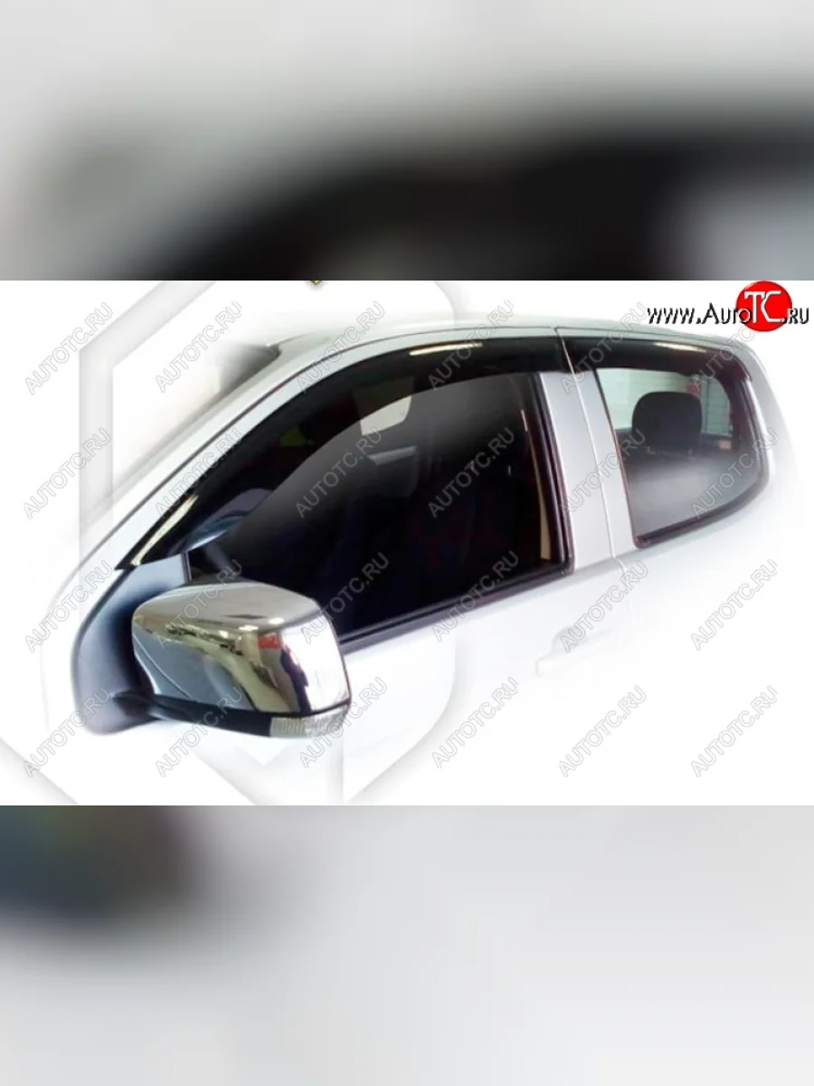 Дефлектора окон CA-Plastiс Isuzu D-Max RT85 DoubleCab дорестайлинг (2011-2017) (Classic полупрозрачный, Без хром.молдинга)  в Керчи Республика Крым