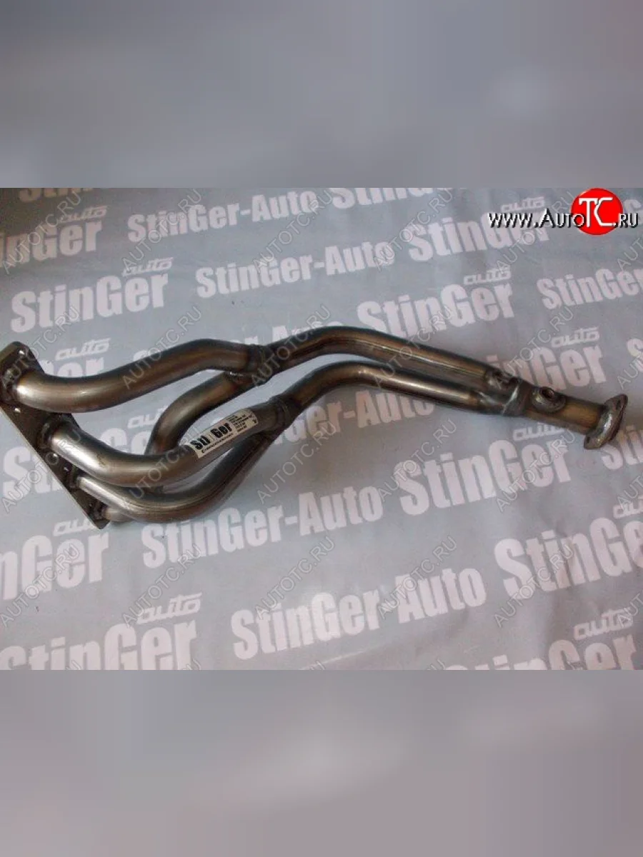 Приёмная труба (паук) Stinger 4-2-1 с двумя датчиками кислорода (трубы 38 - 43 - 51 мм) Лада ВАЗ 2110 седан (1995-2007)  с доставкой в г. Керчь