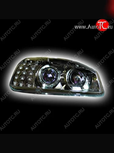 Фары c линзами (чёрн. хром) PROSPORT RS-03265 Лада ВАЗ Калина 1118 седан (2004-2013)