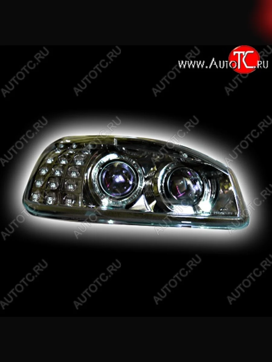 Фары c линзами (чёрн. хром) PROSPORT RS-03265 Лада ВАЗ Калина 1118 седан (2004-2013)  в Самаре Самарской области