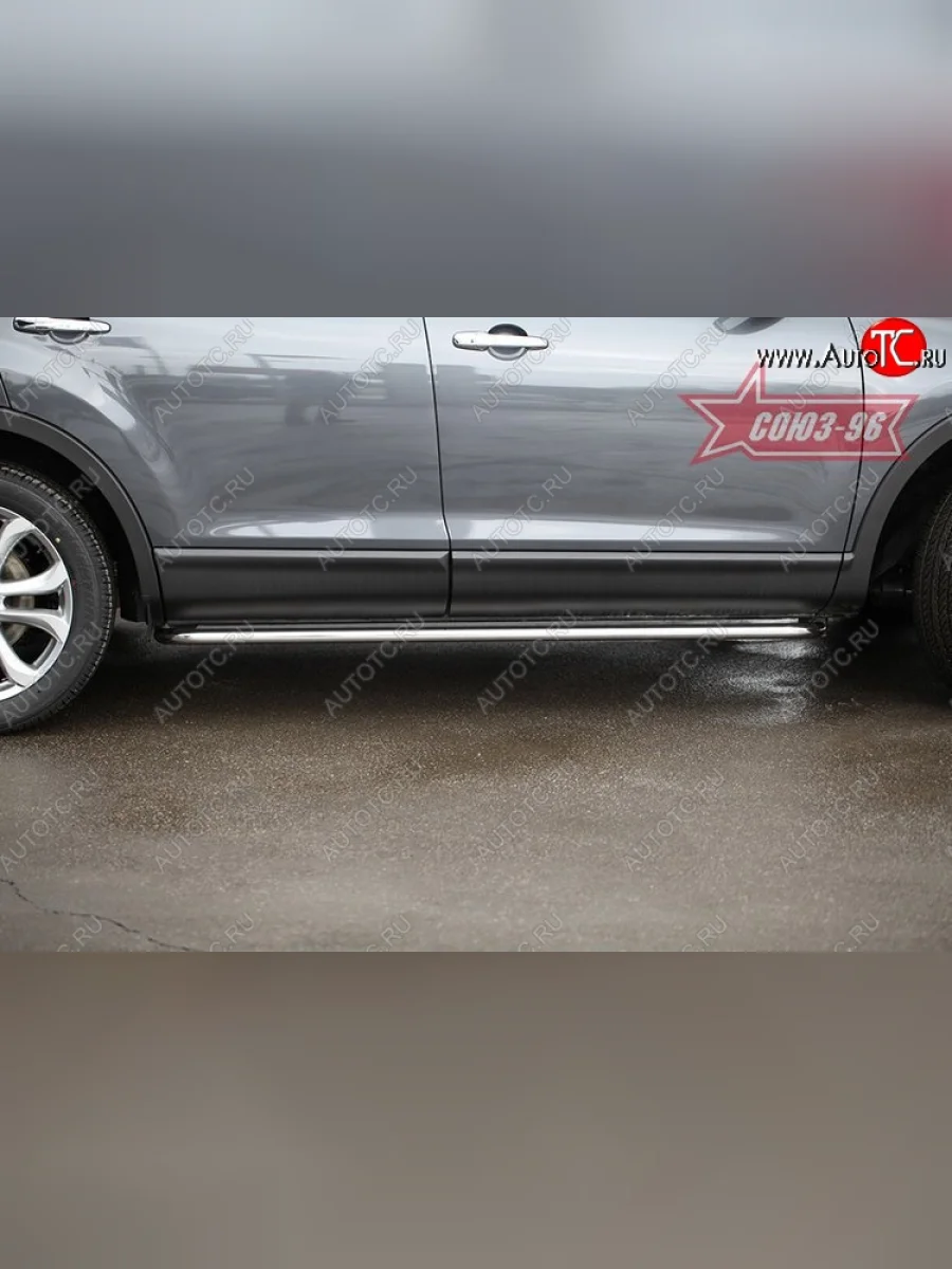 Защита порогов Souz-96 (d42) Mazda CX-9 TB дорестайлинг (2007-2009)  в Перми Пермском крае