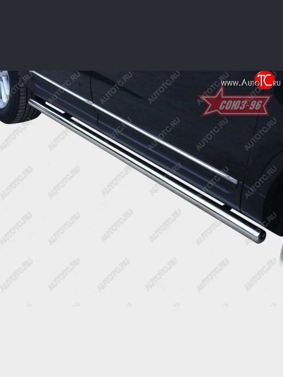 Защита порогов Souz-96 (d60) Ford Explorer U502 дорестайлинг (2010-2016)  в Самаре Самарской области