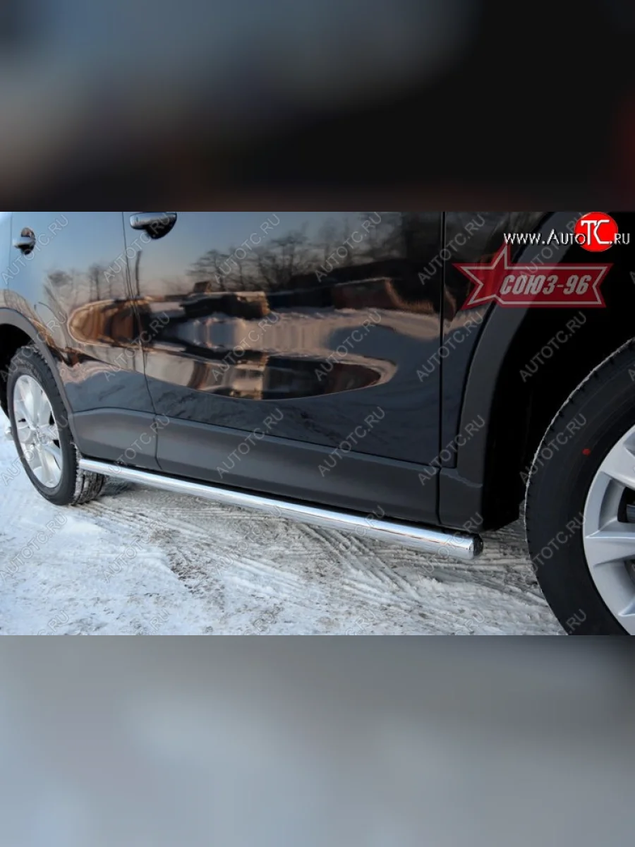 Защита порогов Souz-96 (d60) Mazda CX-5 KE рестайлинг (2015-2017)  в Керчи Республика Крым