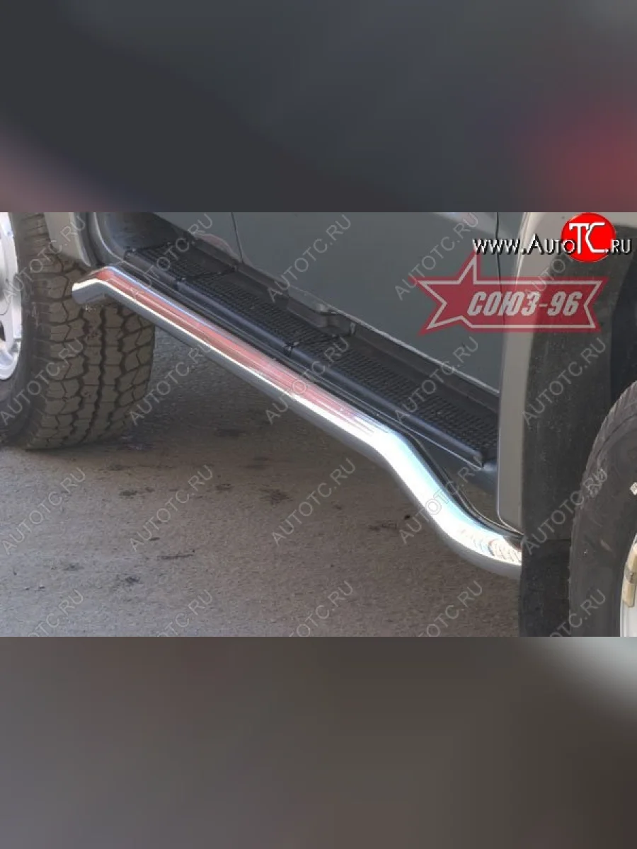 Защита порогов Souz-96 (d60) Уаз Патриот 3163 5 дв. дорестайлинг (2005-2013)  в Самаре Самарской области