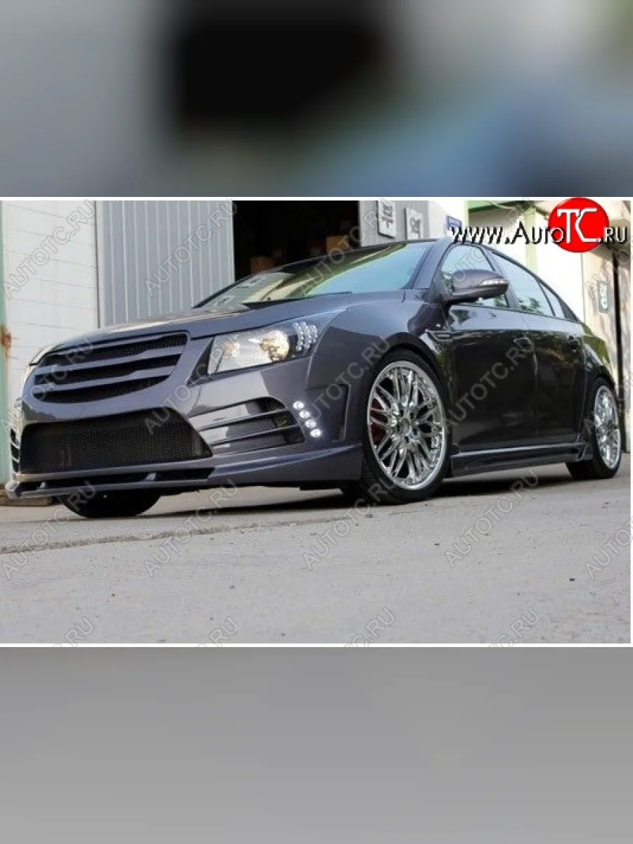 Передний бампер MYRIDE STYLE Chevrolet Cruze J300 седан дорестайлинг (2009-2012) (Неокрашенный)  в Керчи Республика Крым