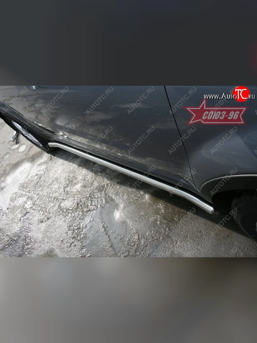 Защита порогов Souz-96 (d60) SSANGYONG Actyon дорестайлинг (2010-2013)  в Перми Пермском крае