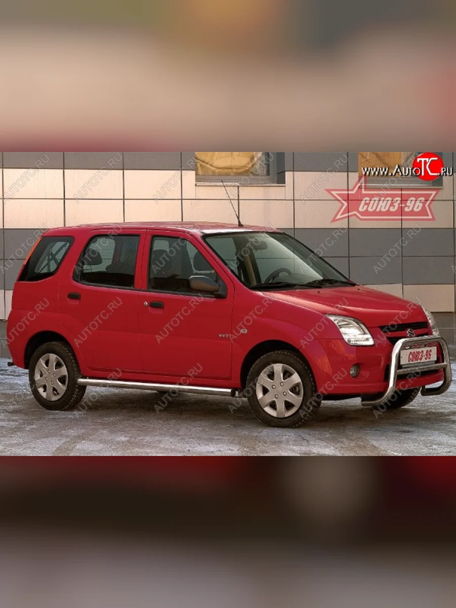 Защита порогов для установки с пластиковым порогом Souz-96 (d60) Suzuki Ignis (2003-2008)  в Самаре Самарской области
