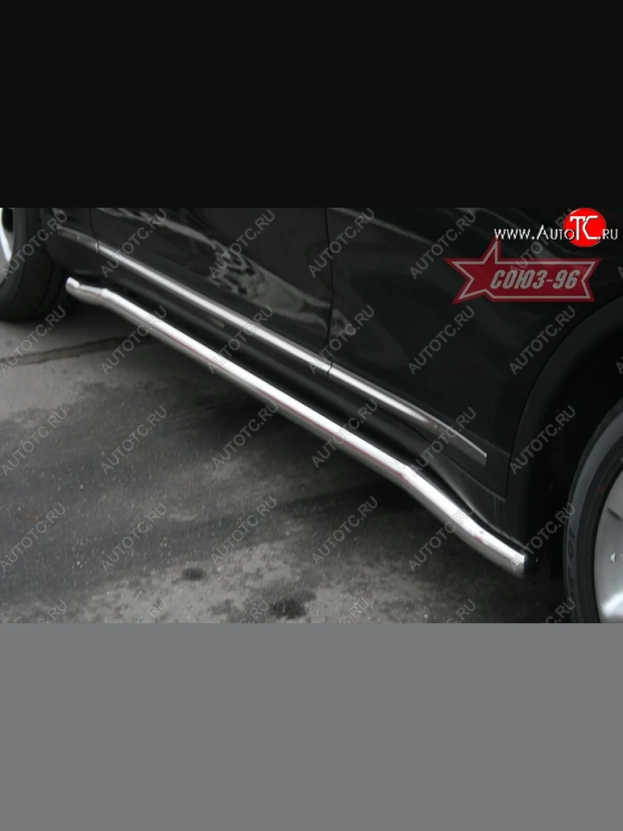 Защита порогов Souz-96 (d60) INFINITI FX35 S51 дорестайлинг (2008-2011)  в Самаре Самарской области