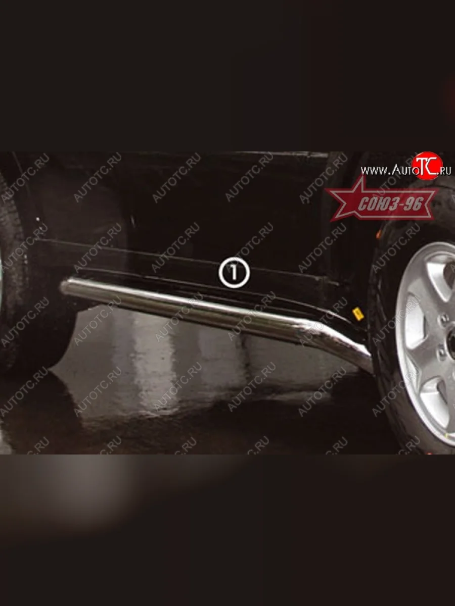 Защита порогов Souz-96 (d60) SSANGYONG Rexton Y250 (2006-2012)  в Керчи Республика Крым