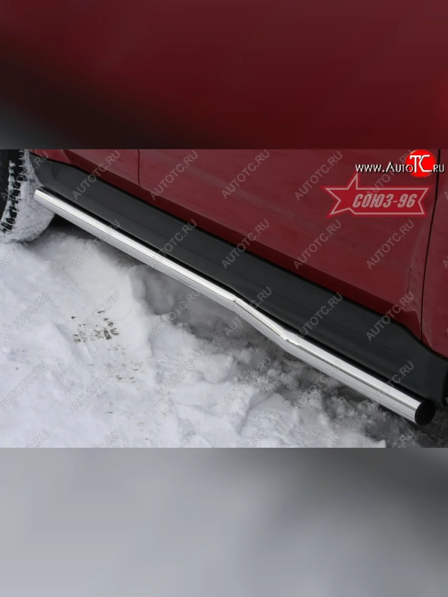 Защита порогов Souz-96 (d60) Mitsubishi Outlander XL (CW)  рестайлинг (2010-2013)  в Самаре Самарской области