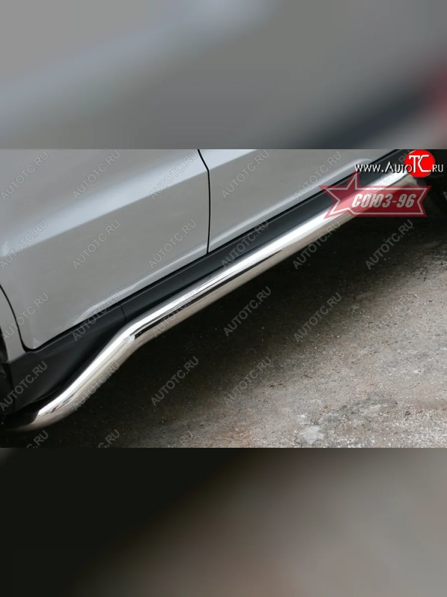 Защита порогов Souz-96 (d60) Hyundai Santa Fe CM рестайлинг (2009-2012)  в Перми Пермском крае