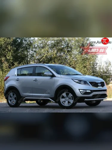 Защита порогов Souz-96 (d60) KIA Sportage  3 SL (2010-2016) дорестайлинг, рестайлинг