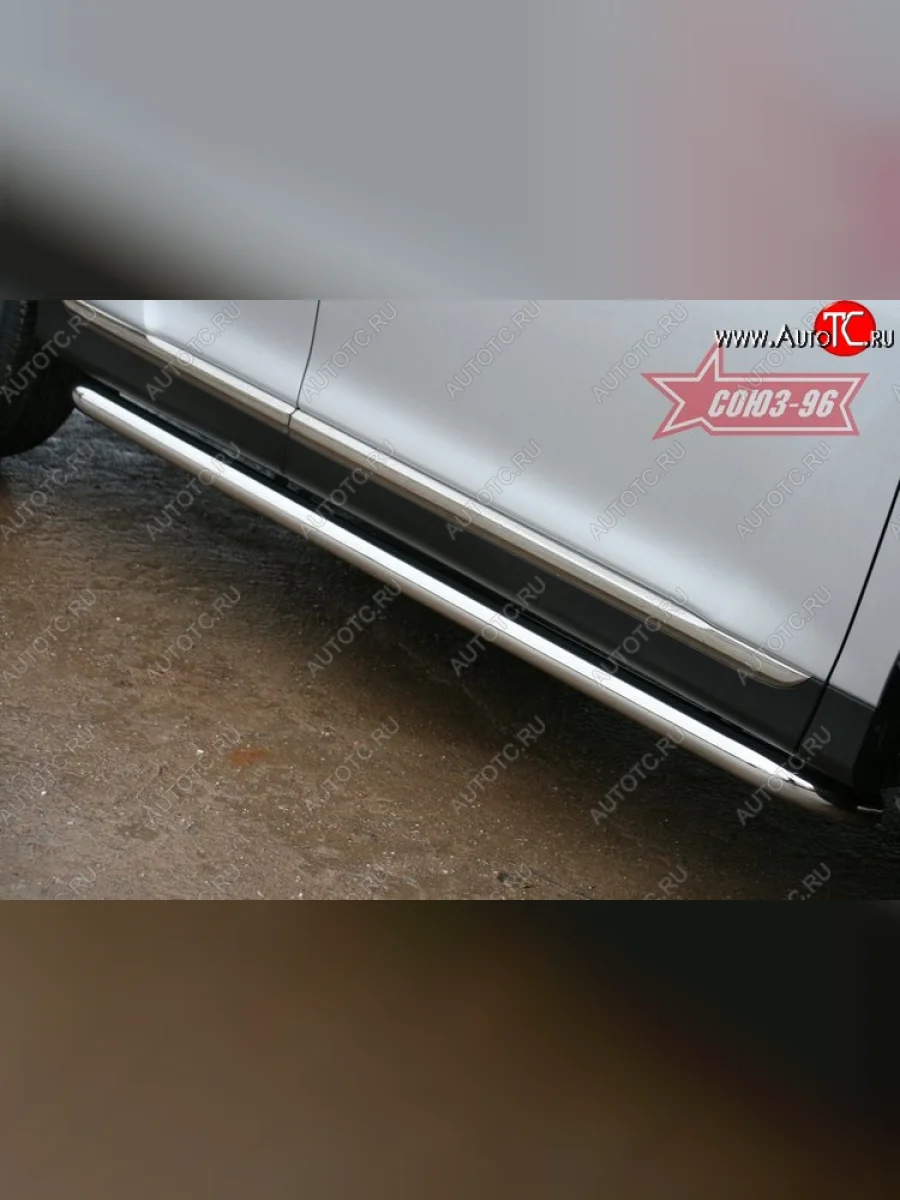 Защита порогов Souz-96 (d60) v1 Toyota Highlander XU40 рестайлинг (2010-2013)  в Керчи Республика Крым