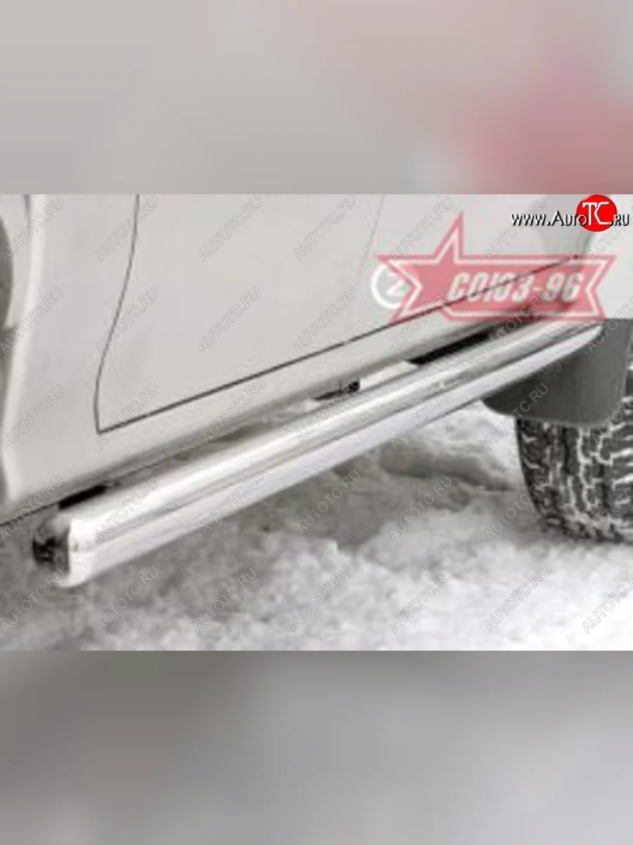 Защита порогов Souz-96 (d60) Mitsubishi L200 3 K6T-K7T дорестайлинг (1996-2005)  в Керчи Республика Крым