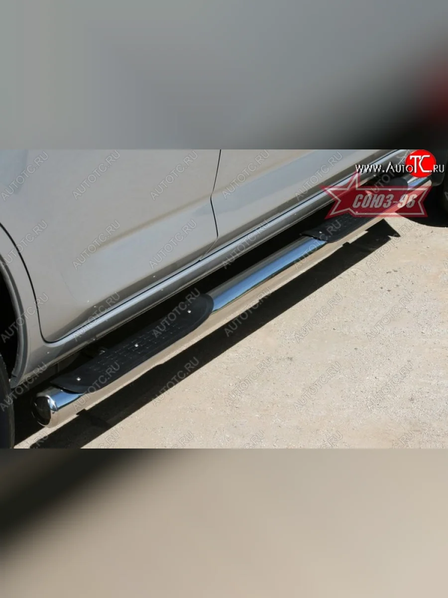 Защита порогов с проступью Souz-96 (d76)  Toyota RAV4 (2010-2013) XA30  в Воронеже Воронежской области