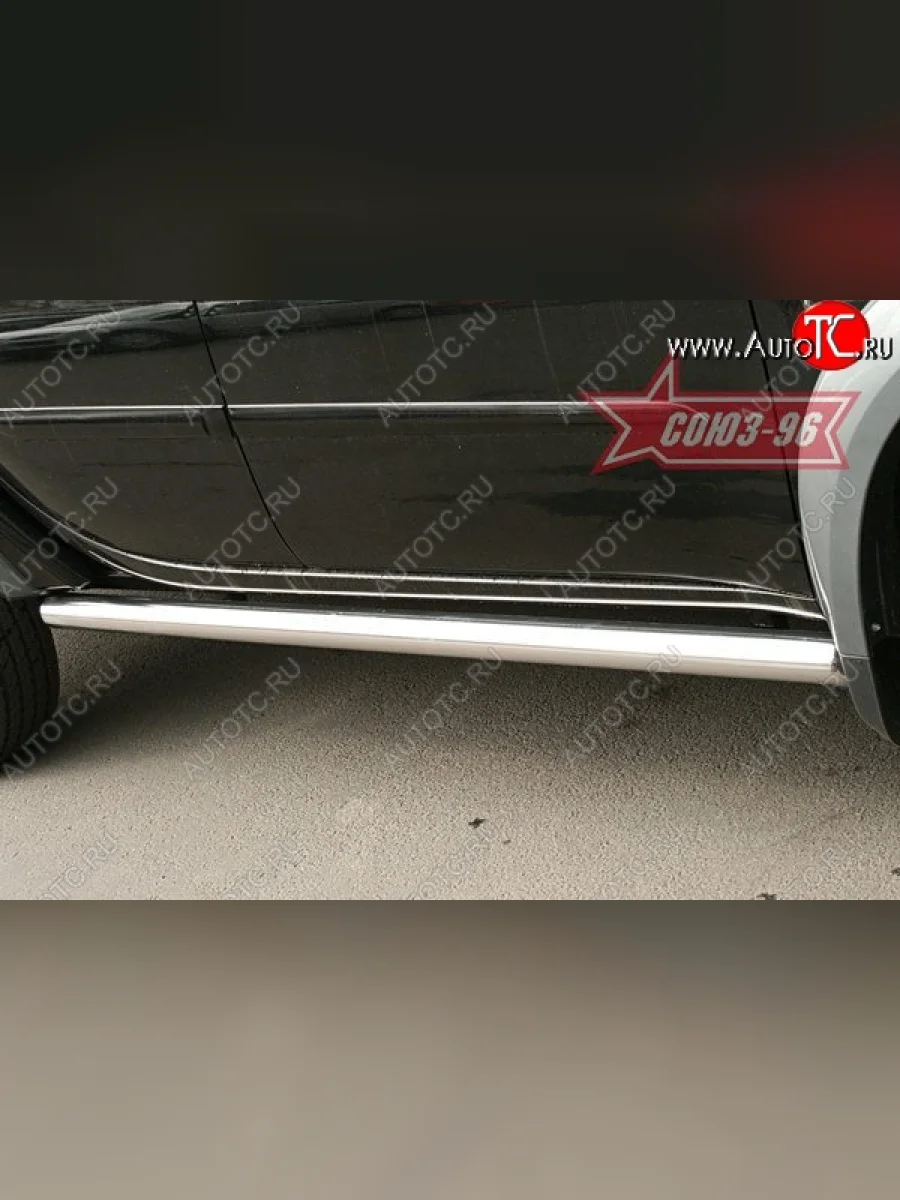 Защита порогов Souz-96 (d76) Mitsubishi L200 4  дорестайлинг (2006-2014)  с доставкой в г. Керчь