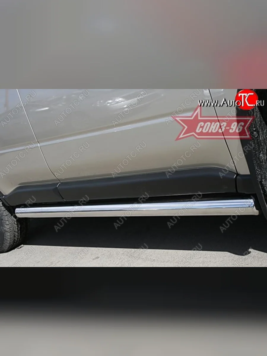 Защита порогов Souz-96 (d76) Nissan X-trail 2 T31 дорестайлинг (2007-2011)  в Керчи Республика Крым