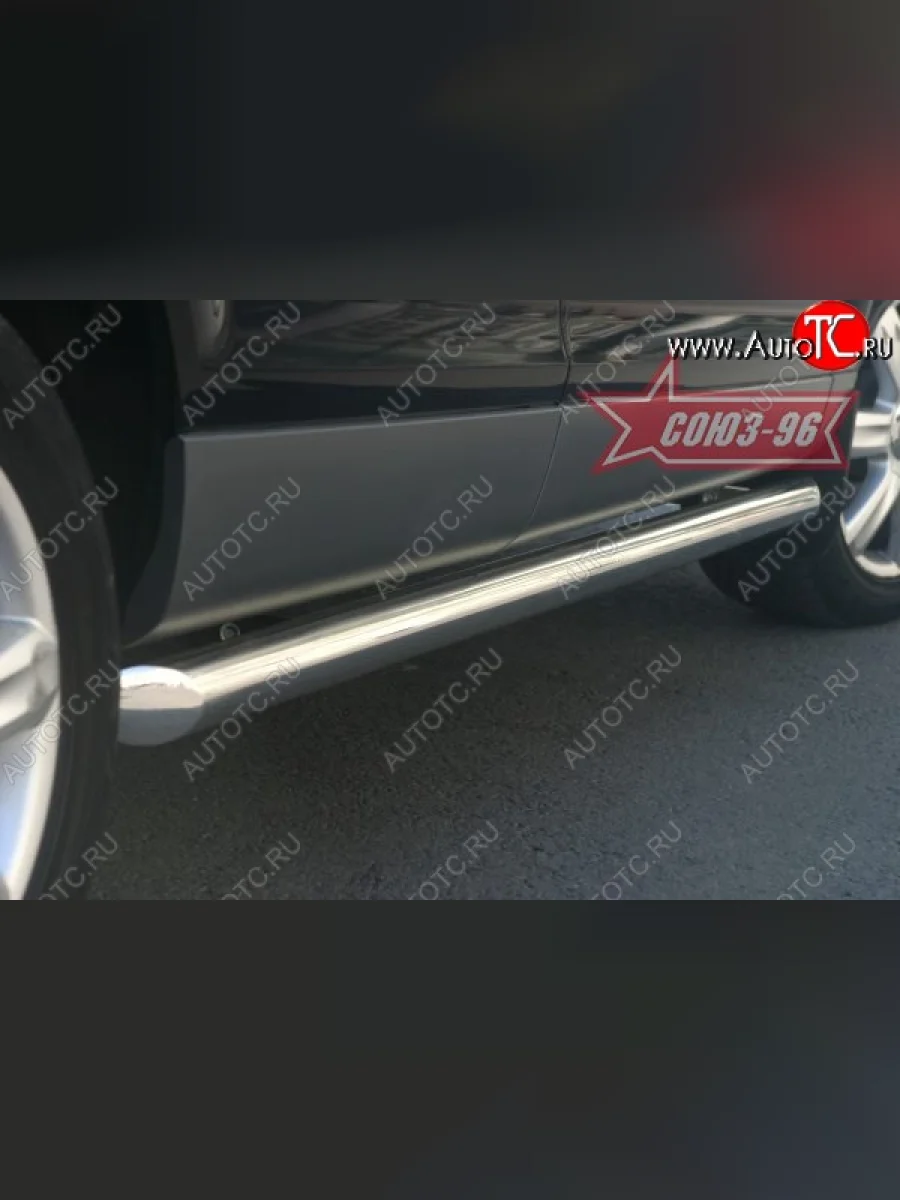 Защита порогов Souz-96 (d76) Audi Q7 4L дорестайлинг (2005-2009)  в Перми Пермском крае