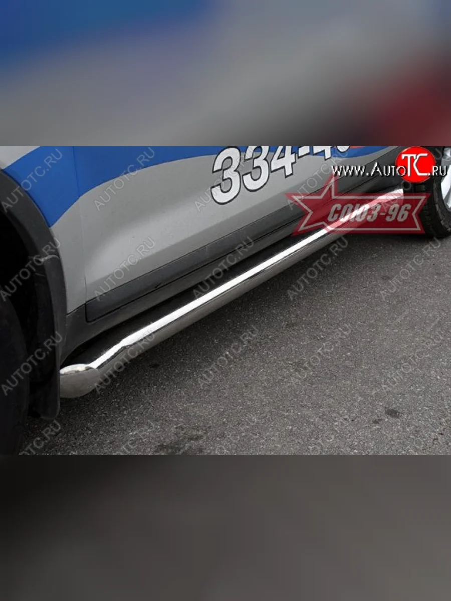 Защита порогов (дорестайлинг) Souz-96 (d76) Ford Kuga 1 (2008-2013)  в Самаре Самарской области