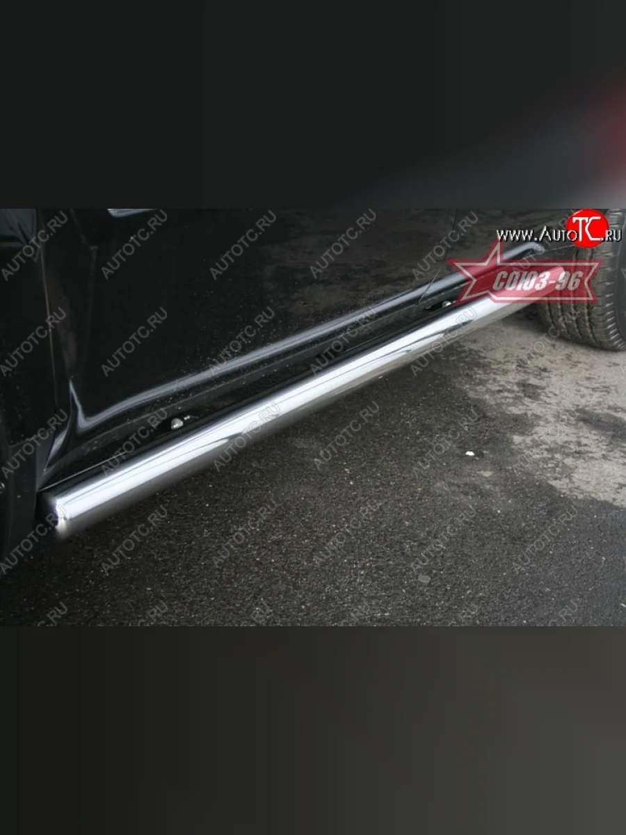 Защита порогов Souz-96 (d76) Honda Pilot YF4 дорестайлинг (2008-2011)  в Самаре Самарской области