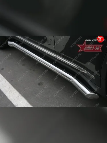 Защита порогов Souz-96 (d76) INFINITI FX35 S51 дорестайлинг (2008-2011)