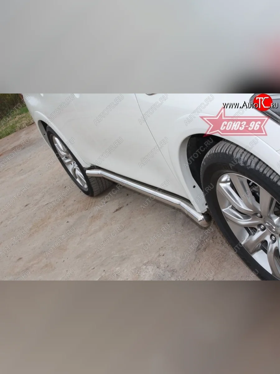 Защита порогов Souz-96 (d76)  INFINITI QX56 (2010-2013) Z62  в Самаре Самарской области