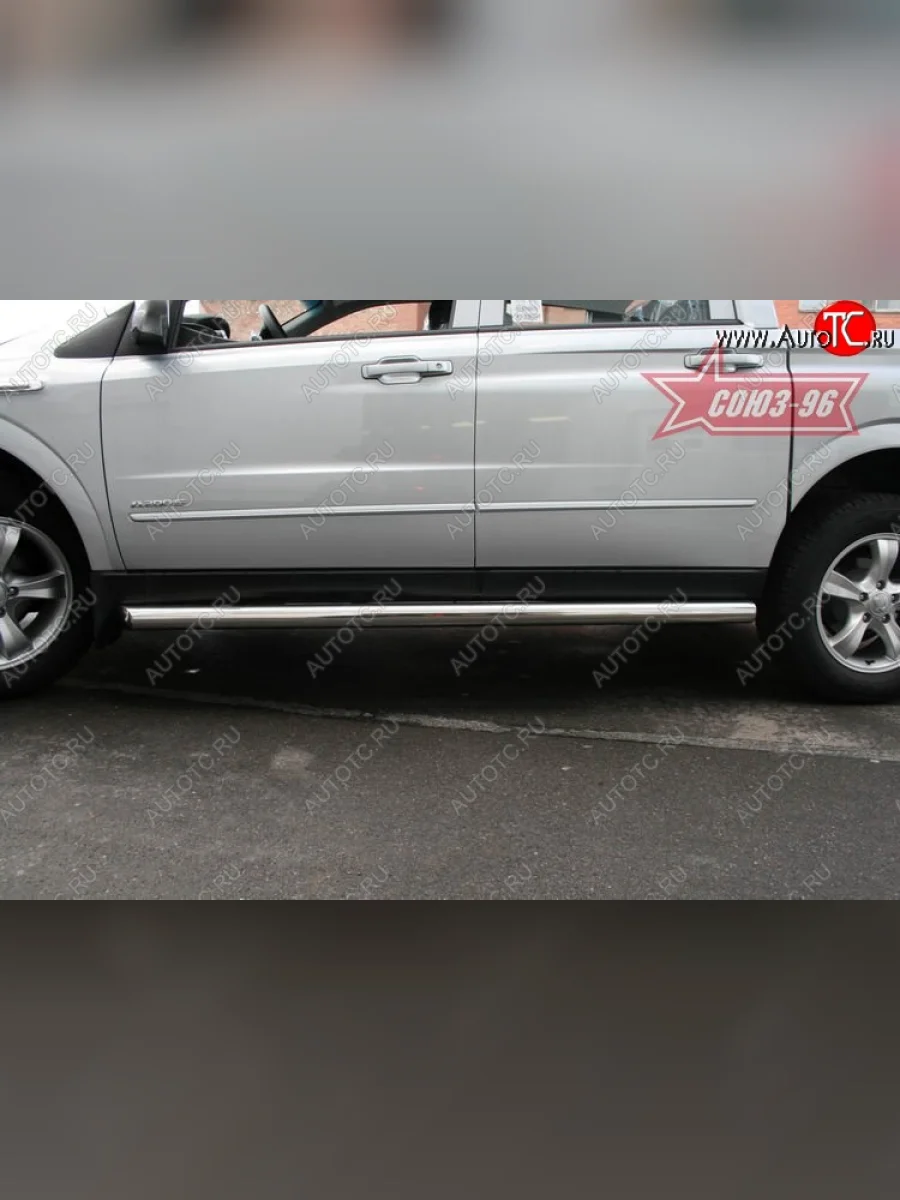 Защита порогов Souz-96 (d76)  SSANGYONG Actyon Sport (2006-2011)  в Керчи Республика Крым