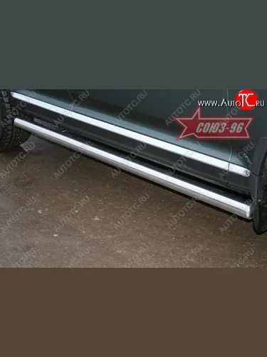 Защита порогов Souz-96 (d76) Volkswagen Touareg  1 GP (2006-2010) рестайлинг