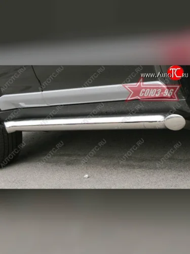 Защита порогов Souz-96 (d76) Mitsubishi Outlander  XL (2005-2009) (CW)  дорестайлинг