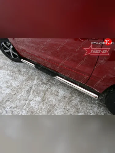 Защита порогов с проступью Souz-96 (d76) Suzuki Grand Vitara  JT 3 двери (2005-2008) дорестайлинг