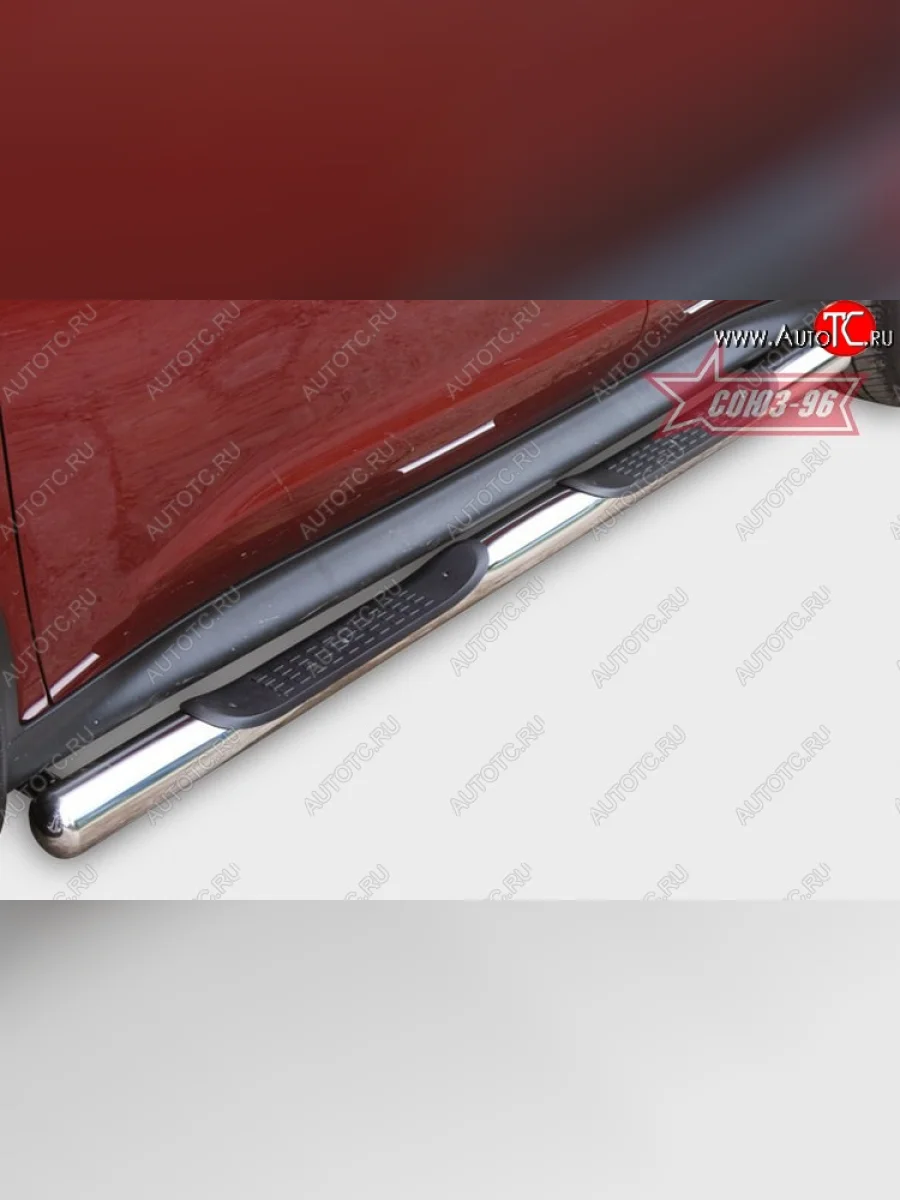 Защита порогов с проступью 4х2 Souz-96 (d76)  Nissan Juke (2010-2014) 1 YF15  в Керчи Республика Крым