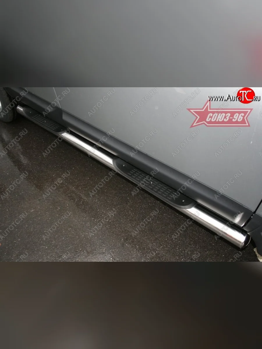 Защита заднего бампера из боковых уголков Souz-96 (d42) Nissan Qashqai +2 1 J10 дорестайлинг (2008-2010)  в Керчи Республика Крым