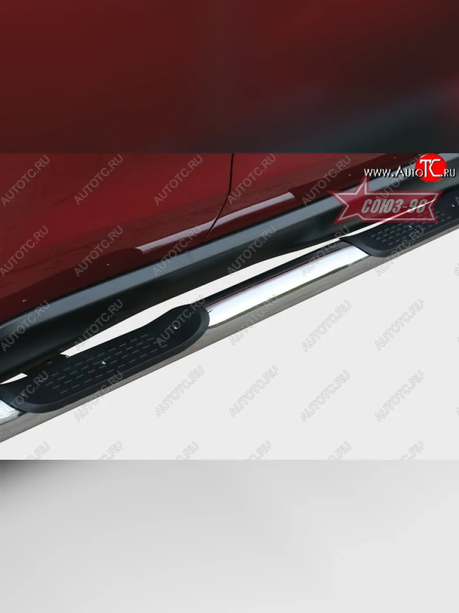 Защита порогов с проступью Souz-96 (d76) Mitsubishi ASX дорестайлинг (2010-2012)  в Перми Пермском крае