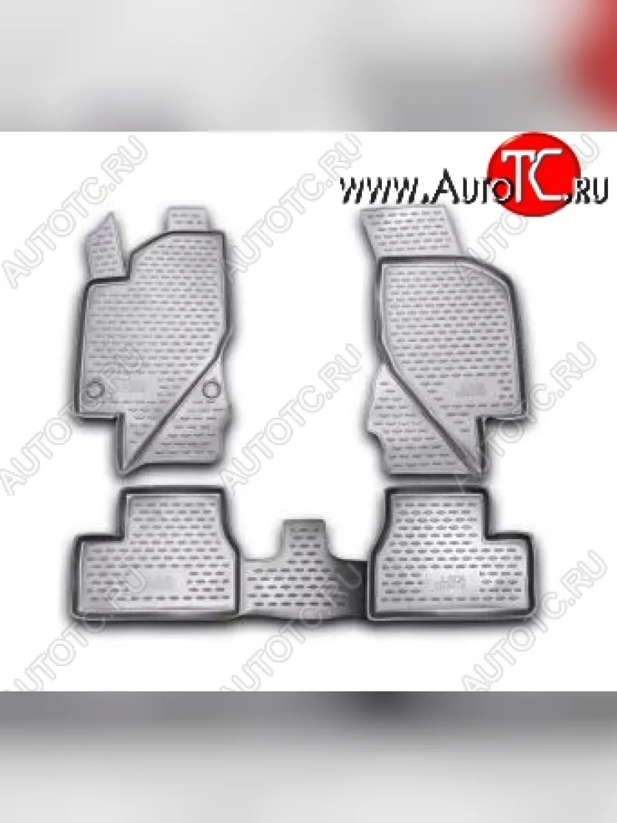 Комплект ковриков в салон Element-Autofamily 4 шт. (полиуретан) Лада ВАЗ Гранта 2190 седан  дорестайлинг (2011-2017)  в Керчи Республика Крым