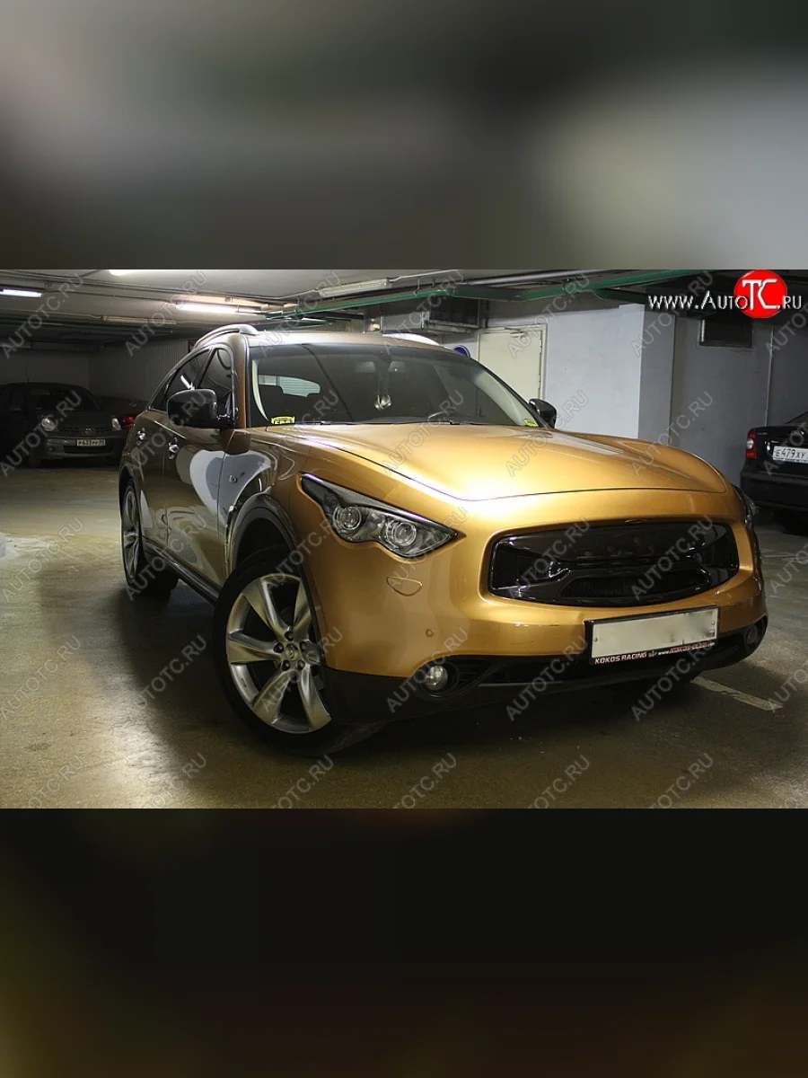 Реснички на фары Custom INFINITI FX50 S51 рестайлинг (2012-2014) (Неокрашенные)  в Самаре Самарской области