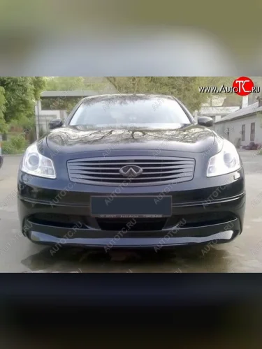 Накладка на передний бампер H Style INFINITI G37 V36 седан рестайлинг (2008-2014)