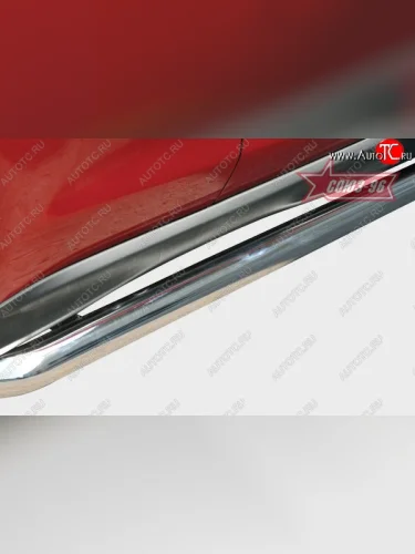 Защита порогов с подгибами Souz-96 (d76) Mitsubishi ASX дорестайлинг (2010-2012)