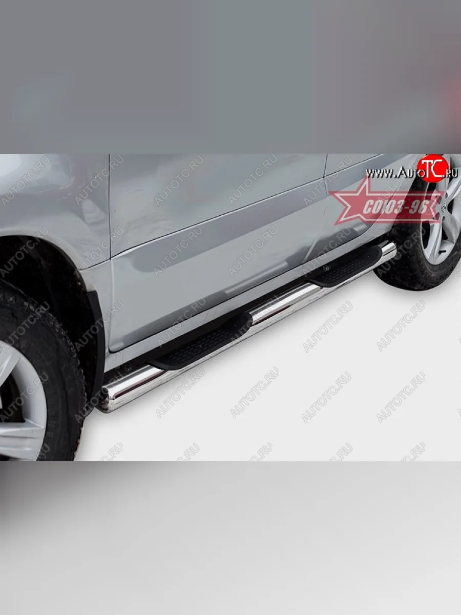 Защита порогов с проступью (рестайлинг) Souz-96 (d76) Renault Koleos 1 Phase 2 (2011-2013)  в Керчи Республика Крым