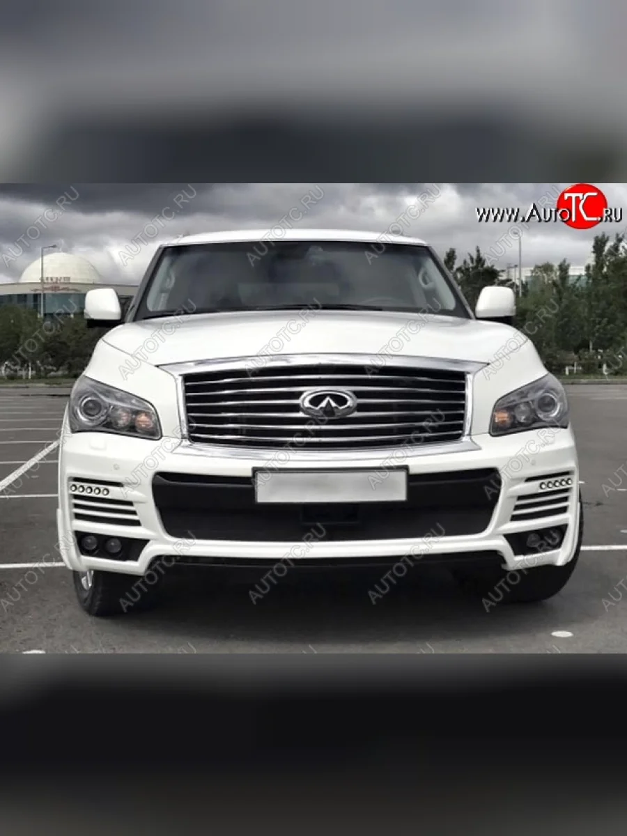 Передний бампер MzSpeed INFINITI QX56 Z62 (2010-2013) (Неокрашенный)  в Самаре Самарской области