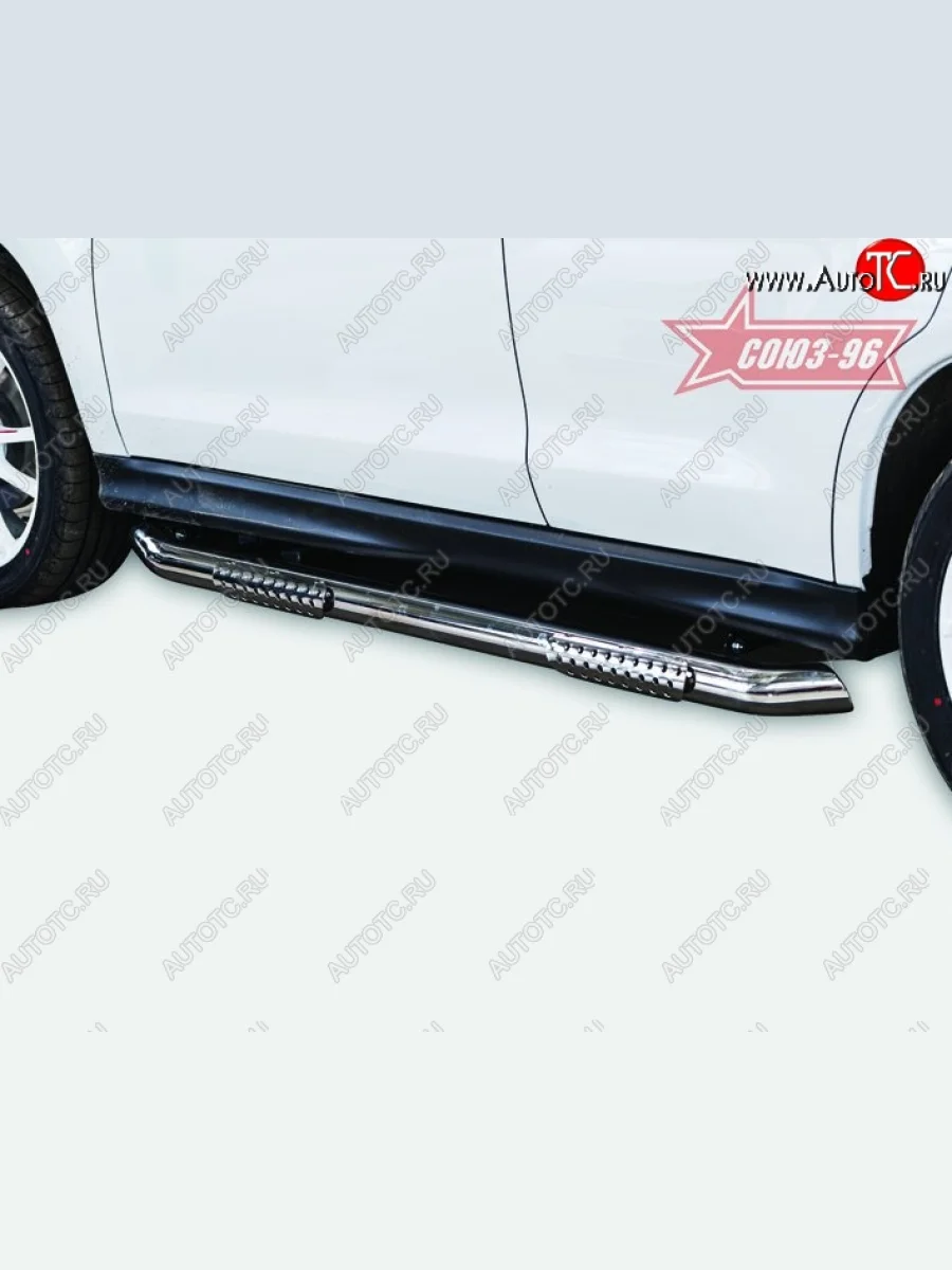 Защита порогов с подгибами Souz-96 (d76)  Mitsubishi ASX (2013-2016)  в Самаре Самарской области