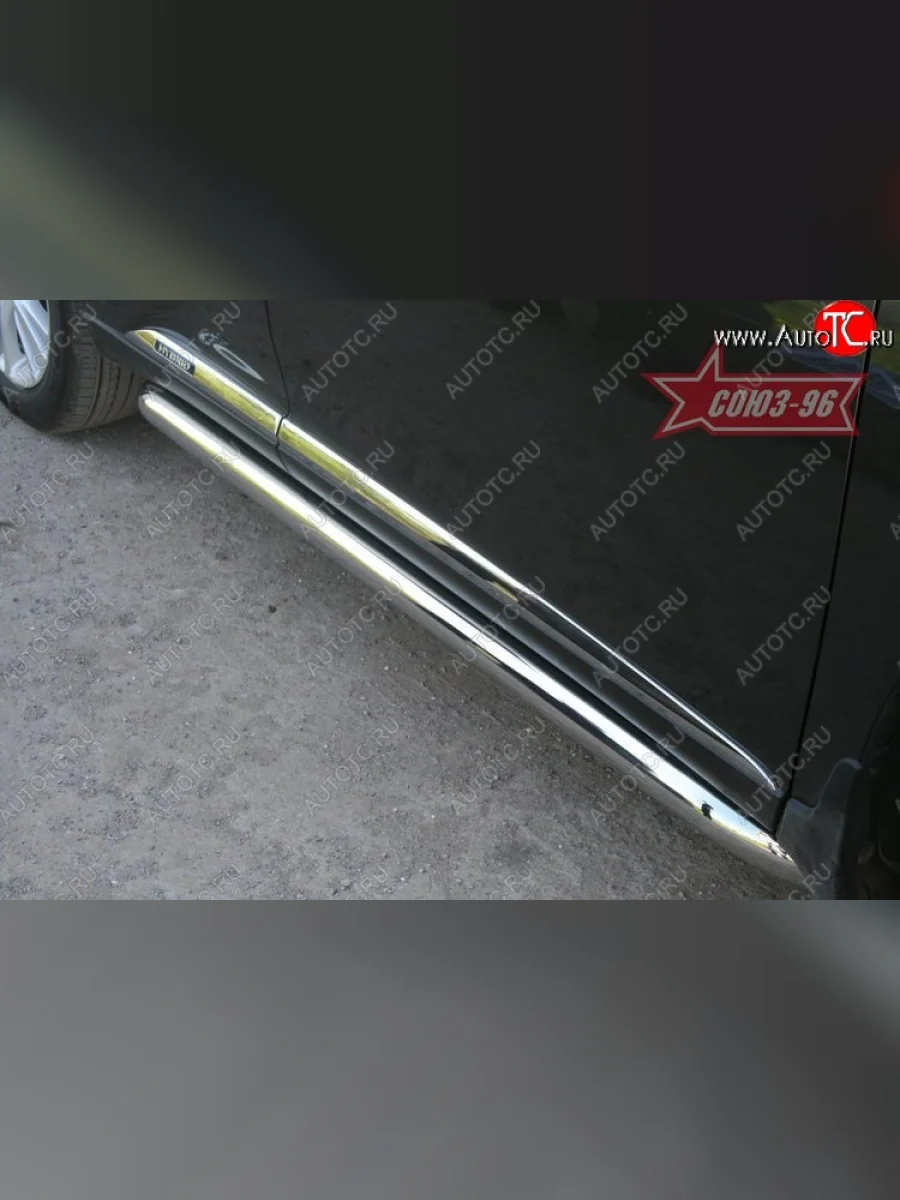 Защита порогов Souz-96 (d76) Lexus RX350 AL10 дорестайлинг (2008-2012)  в Керчи Республика Крым