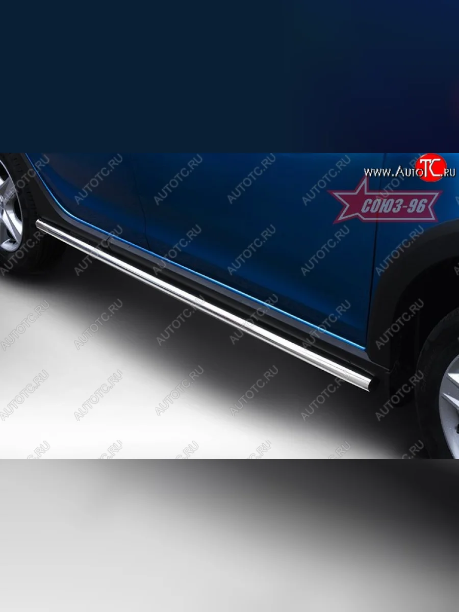 Защита порогов Stepway Souz-96 (d42)  Renault Sandero Stepway (2014-2018) (B8)  в Керчи Республика Крым