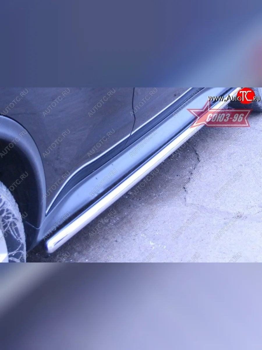 Защита порогов 4х2 Souz-96 (d42) Nissan Juke 1 YF15 дорестайлинг (2010-2014)  с доставкой в г. Керчь