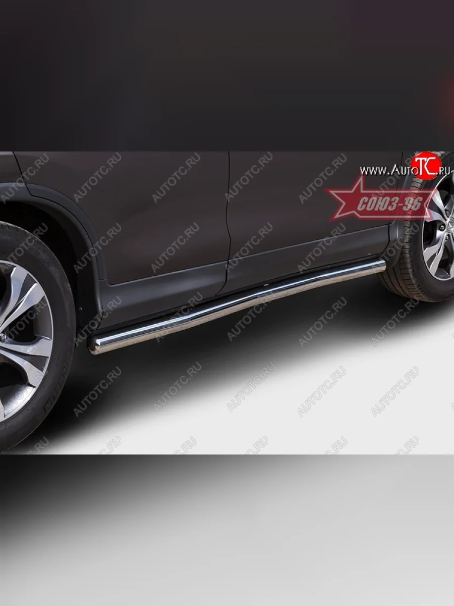 Защита порогов Souz-96 (d60) Honda CR-V RM1,RM3,RM4 дорестайлинг (2012-2015)  в Перми Пермском крае