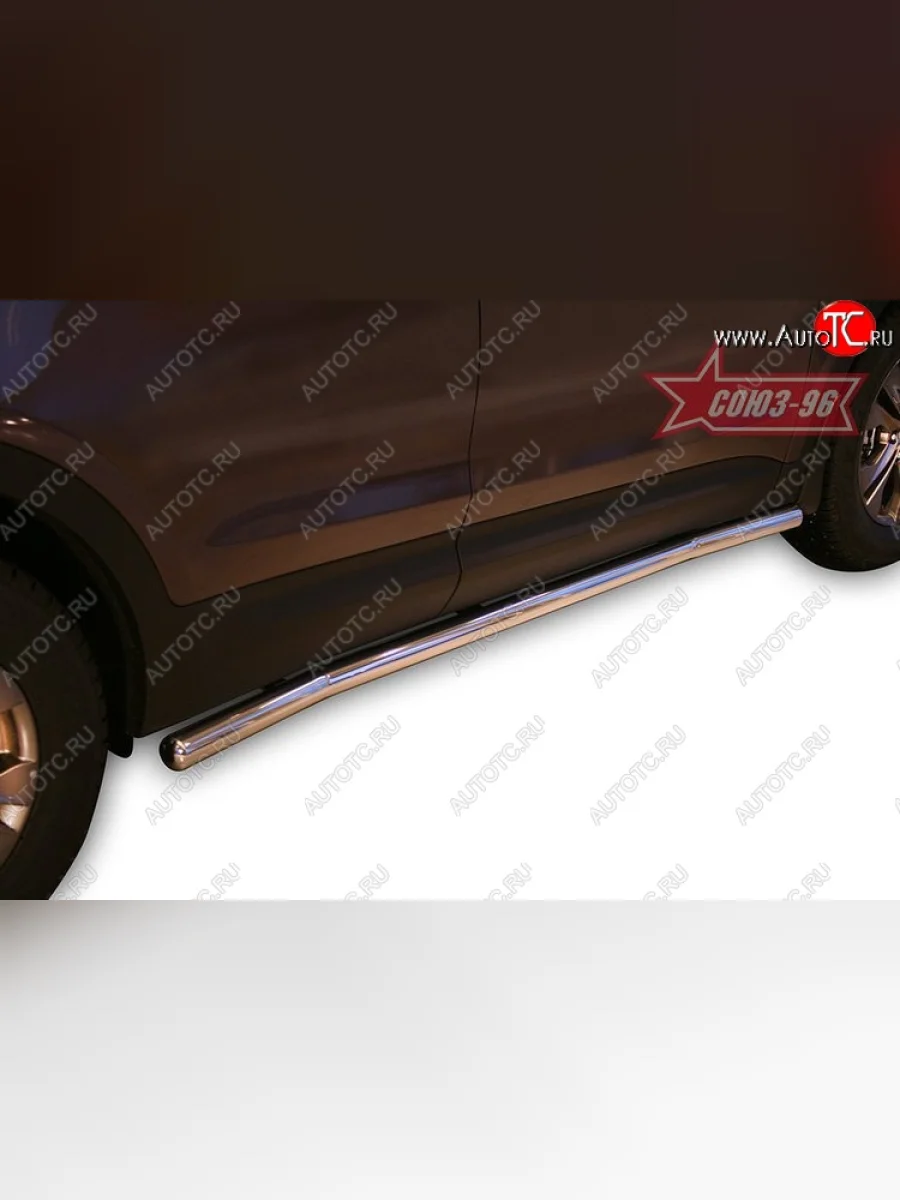 Защита порогов Souz-96 (d60)  Hyundai Santa Fe (2012-2016) DM  в Самаре Самарской области
