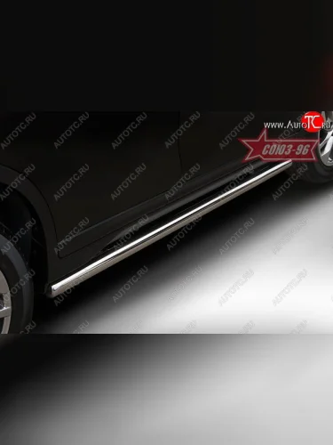 Защита порогов Souz-96 (d60) Nissan X-trail  3 T32 (2017-2022) рестайлинг