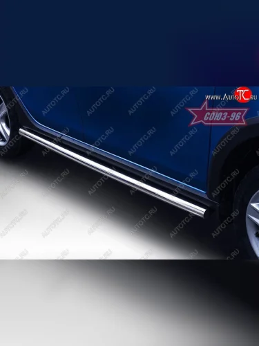 Защита порогов Souz-96 (d60) Renault Sandero Stepway  (B8) (2014-2018) дорестайлинг