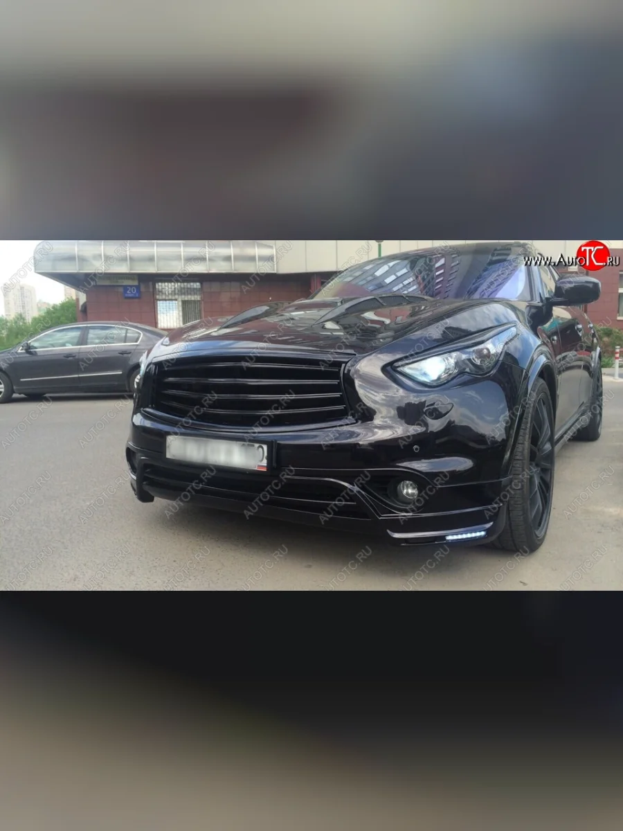 Решетка радиатора Custom Exclusive INFINITI QX70 S51 (2013-2020) (Неокрашенная)  в Керчи Республика Крым
