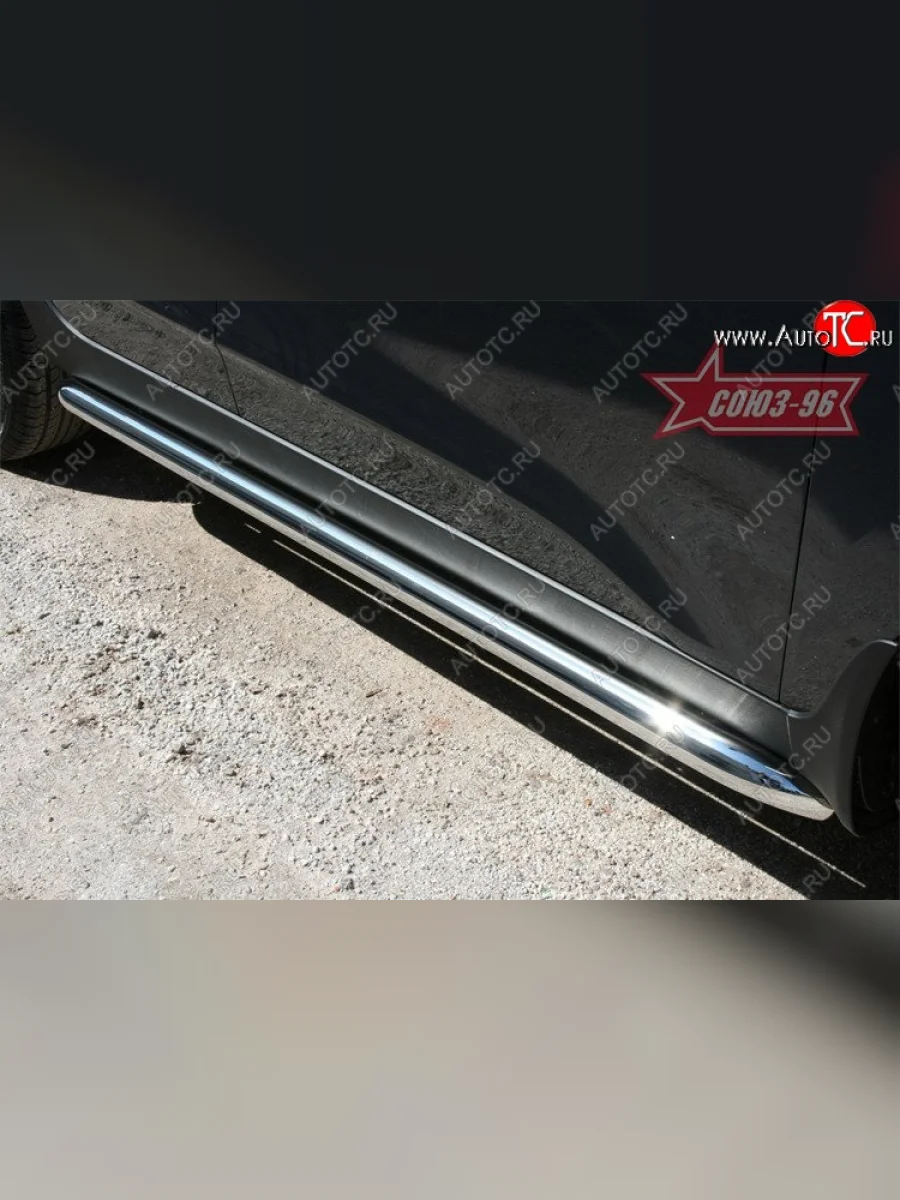 Защита порогов Souz-96 (d60) Hyundai IX35 LM дорестайлинг (2009-2013)  в Перми Пермском крае